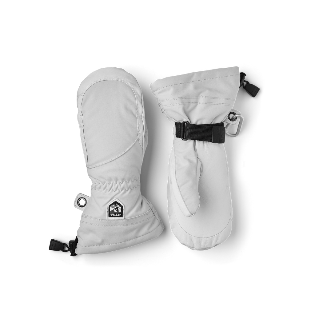 Hestra Womens Heli Mitt Gloves 2027 - Misty Grey/Off White