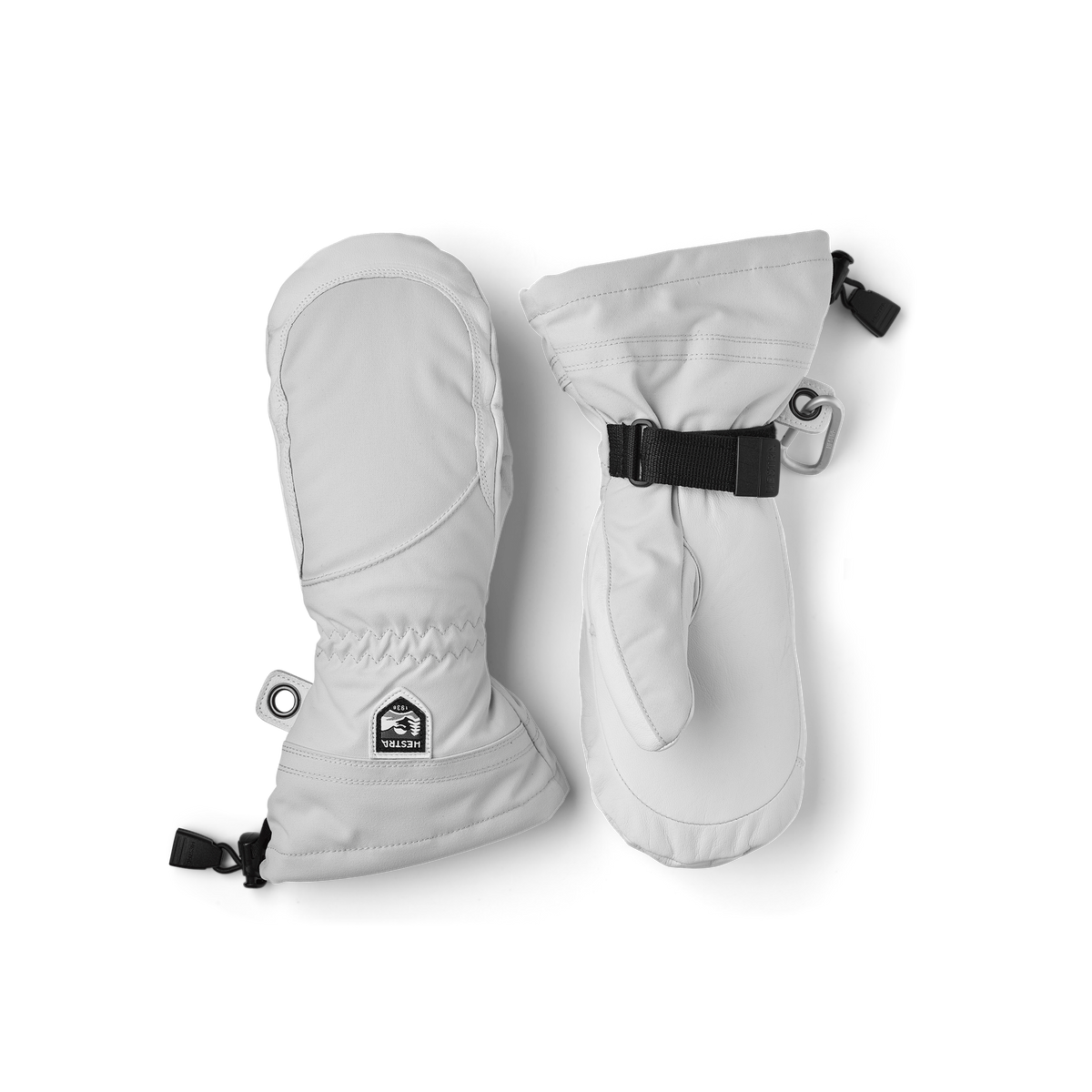 Hestra Womens Heli Mitt Gloves 2027 - Misty Grey/Off White