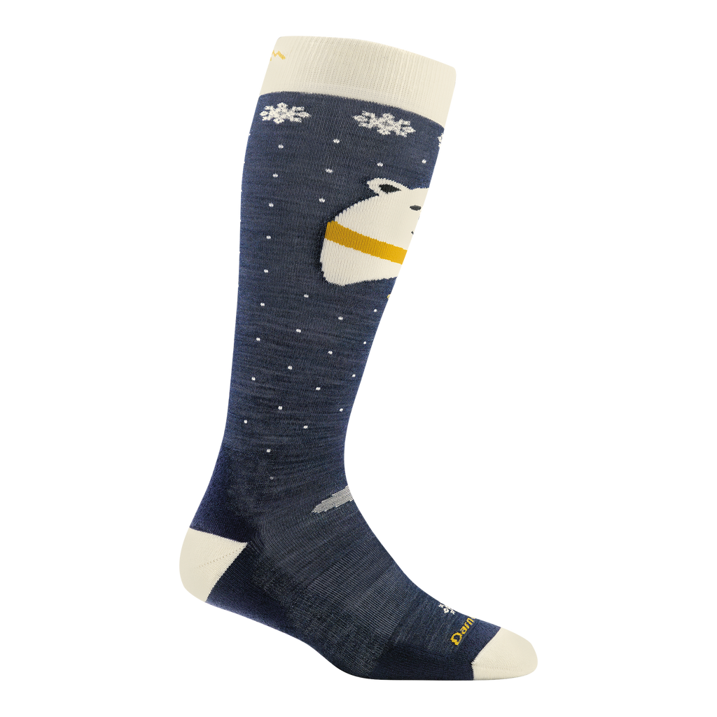 Darn Tough Kids Polar Bear Over-the-Calf Midweight Ski & Snowboard Socks