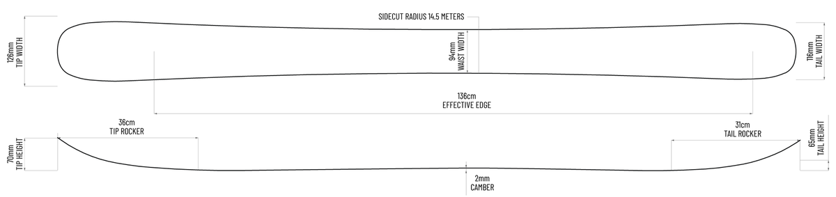 Icelandic Maiden 94 Flat Skis 2026
