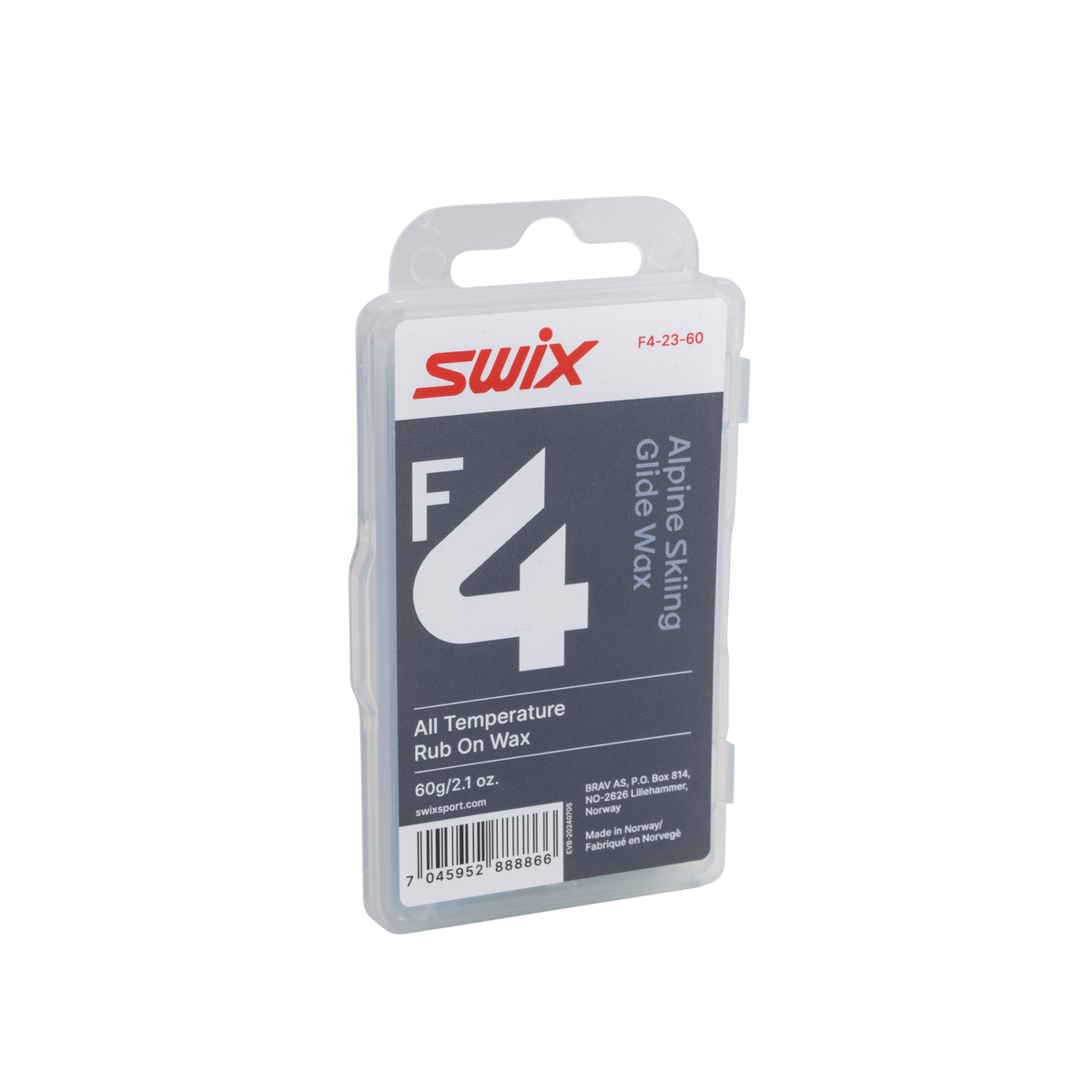 Swix F4 All Temperature Rub On Wax 60g