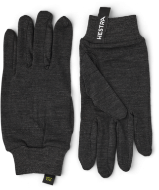 Hestra Merino Wool Liner Active Charcoal Gloves 2027