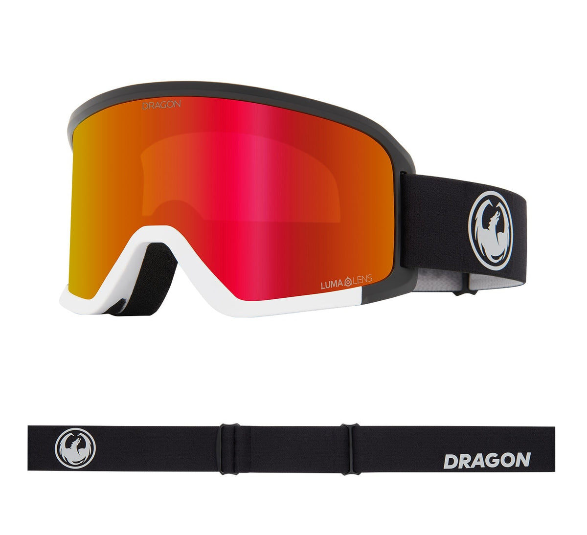 Dragon DX3 Plus OTG Goggle - Nouveau Black/LL Red Ion + LL Dark Smoke