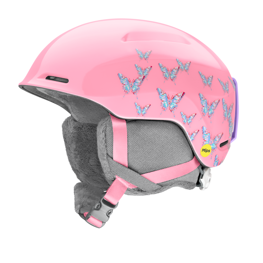 Smith Glide Jr. MIPS Snow Helmet 2027 - Bright Pink Lofi Butterfly