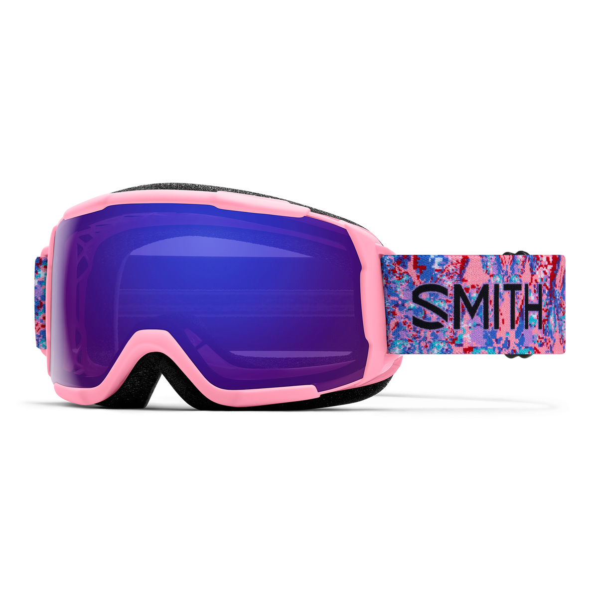 Smith Grom Snow Goggles 2027 - Bright Pink LoFi Butterfly | ChromaPop Everyday Violet Mirror
