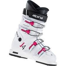 Alpina J4 White Jr Ski Boots 2026